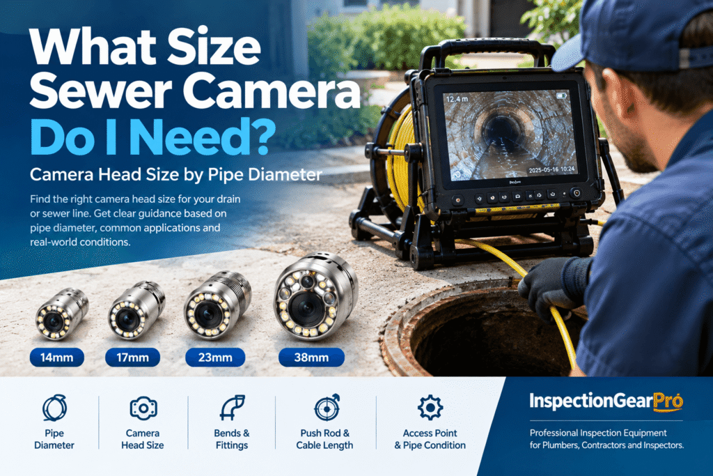 What Size Sewer Camera Do I Need? Camera Head Size by Pipe Diameter what size sewer camera do i need camera head size by pipe diameter
